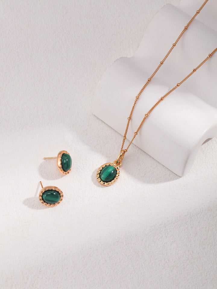 Simsmore minimalist French series pure silver peacock stone temperament niche light luxury retro high-end earrings