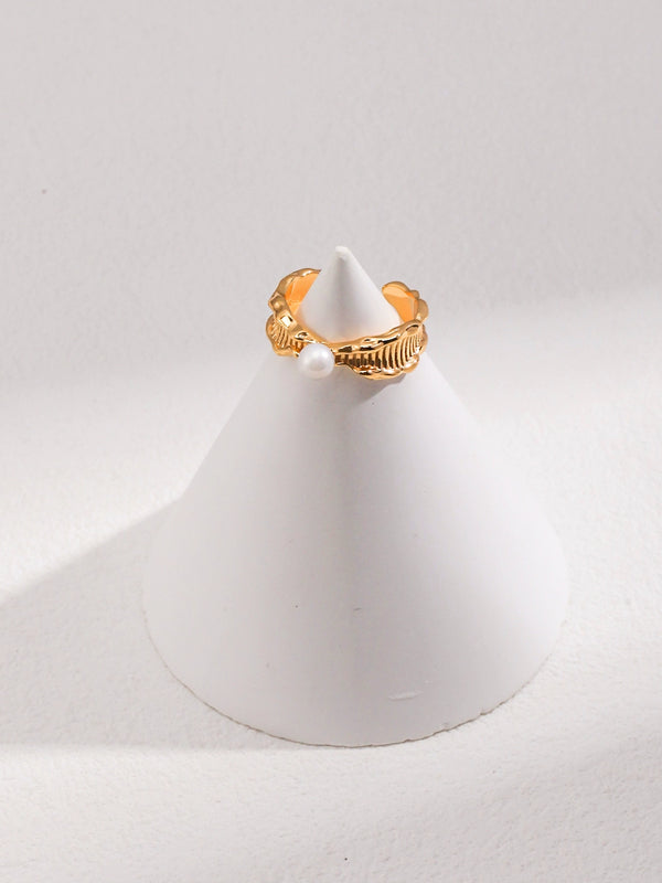 Simsmore minimalist French series niche pure silver open design natural pearl fashion personaling