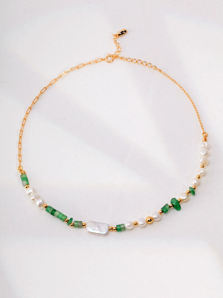 Simsmore [Extremely Simple French Style Series] Pure Silver Natural Pearl Adjustable Fashion Style Niche Necklace