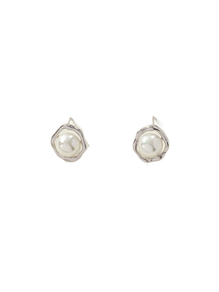 Simsmore [Cold Wind Series] Pure Silver Pearl Fashion Item, Niche Original Design Earrings