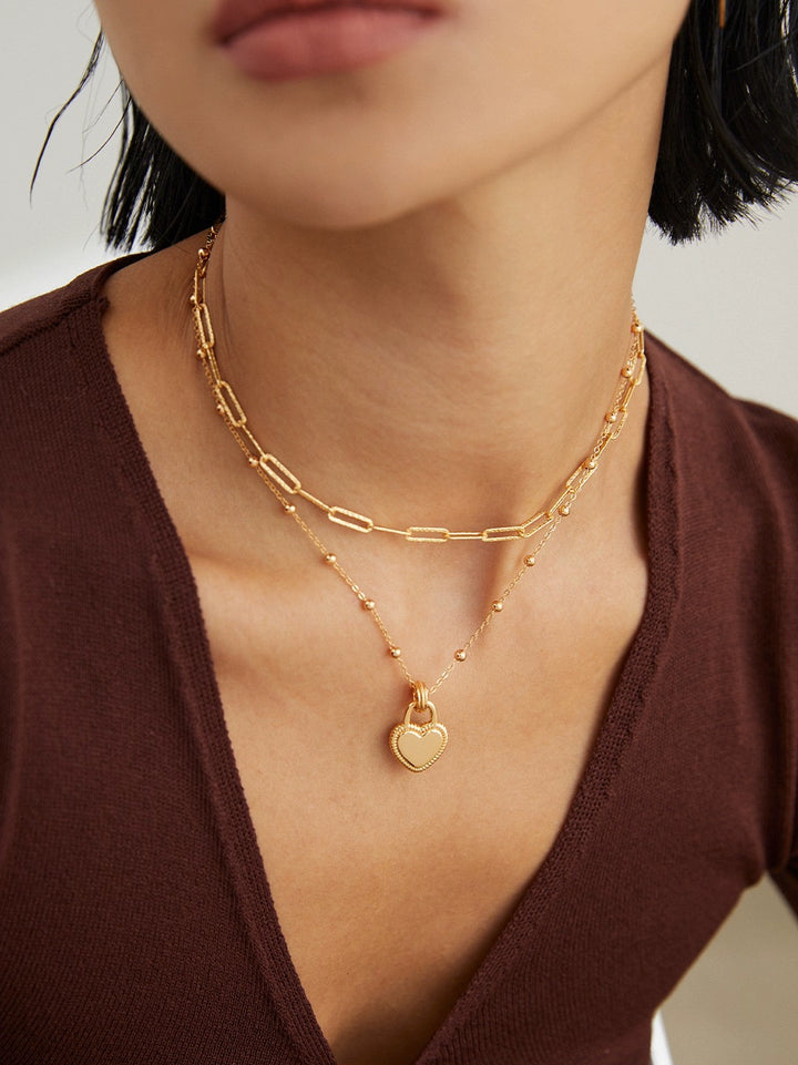 Simsmore [Extremely Simple French Style Series] Pure Silver Love Drop Glaze Adjustable Niche Original Design Necklace