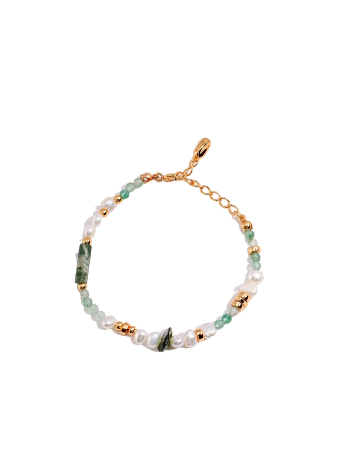 Simsmore [Extremely Simple French Style Series] Pure Silver Natural Pearl Adjustable Fashion Original Design Bracelet