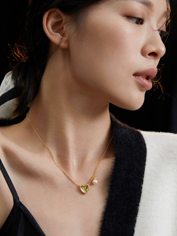 Simsmore minimalist collection S925 pure silver natural pearl niche design simple and versatile collarbone necklace