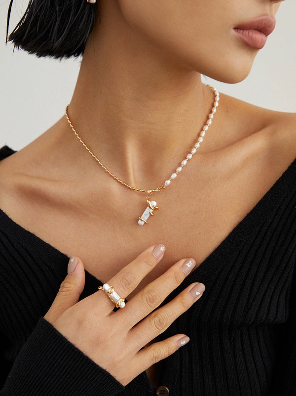 Simsmore [Extremely Simple French Style Series] Pure Silver Adjustable Fashion Style Fashionable Original Design Necklace
