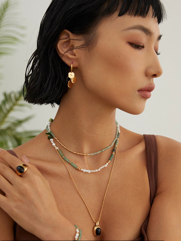 Simsmore [Extremely Simple French Style Series] Pure Silver Natural Pearl Adjustable Fashion Style Niche Necklace