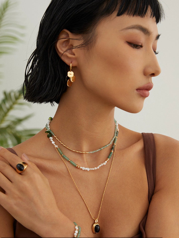 Simsmore [Extremely Simple French Style Series] Pure Silver Natural Pearl Adjustable Fashion Style Niche Necklace