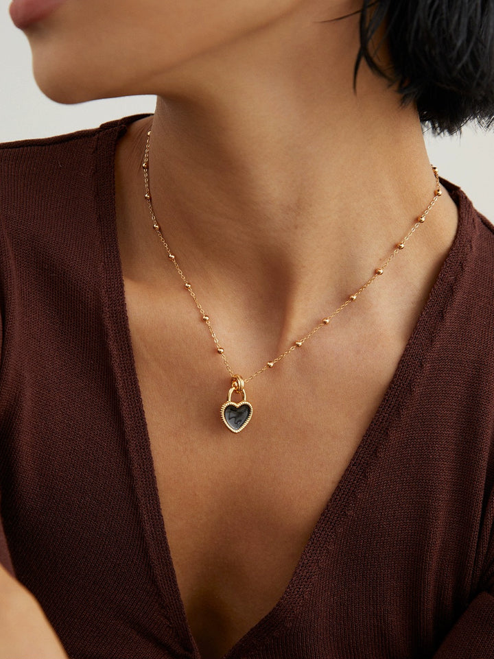 Simsmore [Extremely Simple French Style Series] Pure Silver Love Drop Glaze Adjustable Niche Original Design Necklace