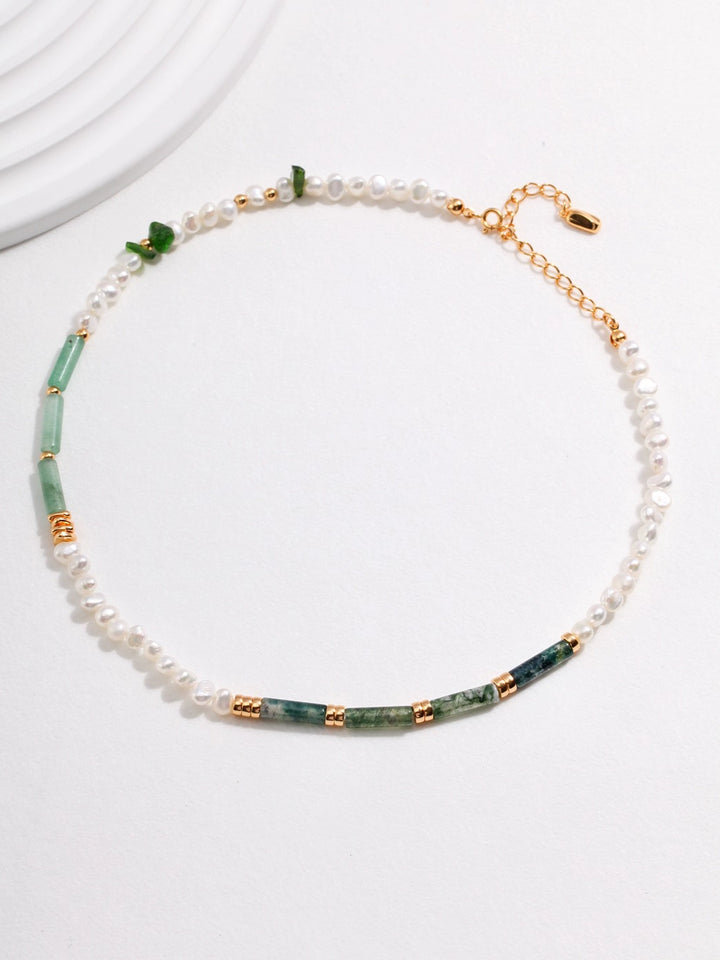 Simsmore [Extremely Simple French Style Series] Pure Silver Natural Pearl Adjustable Fashion Style Niche Necklace