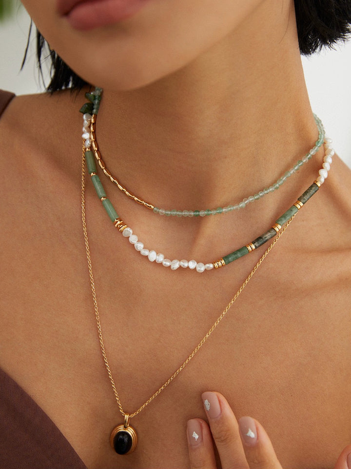 Simsmore [Extremely Simple French Style Series] Pure Silver Natural Pearl Adjustable Fashion Style Niche Necklace
