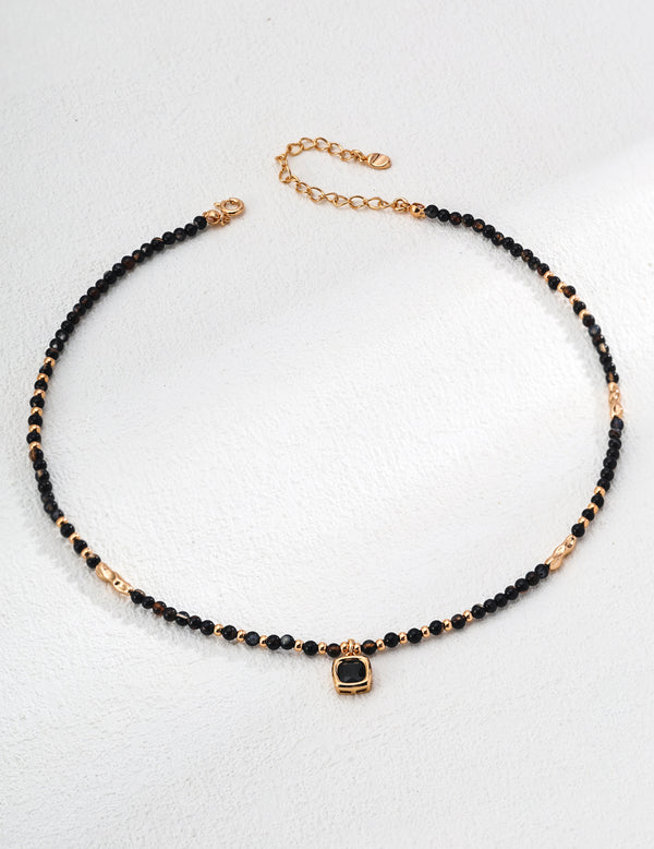 ✨ Midnight Mystique: Black Onyx &amp; Sterling Silver Necklace ✨