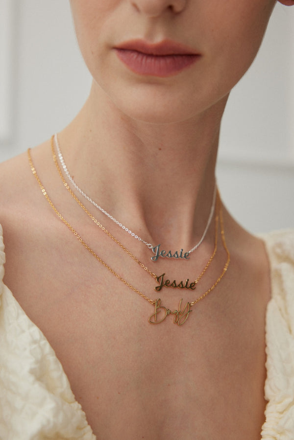 ✨ Custom Engraved 925 Silver Necklace ✨— Personalize your story in sterling silver