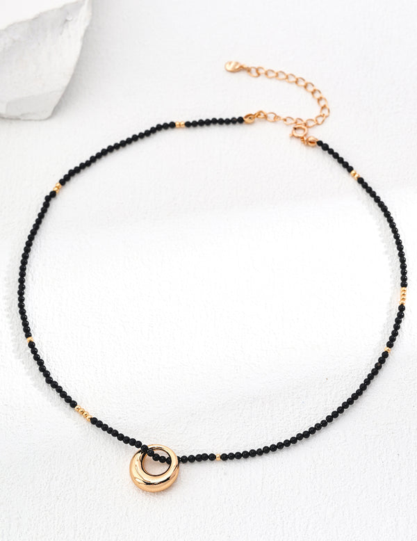 ✨ Eternal Elegance: S925 Sterling Silver &amp; Onyx Necklace ✨