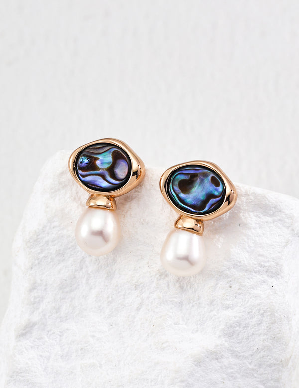 ✨ Ocean’s Whisper: S925 Silver &amp; Pearl Shell Earrings ✨